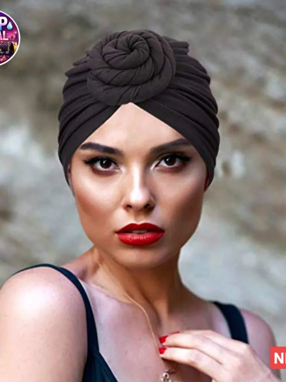 5 Pack Knotted Headwraps Pre-Knotted Beanie Hair Covers Cotton